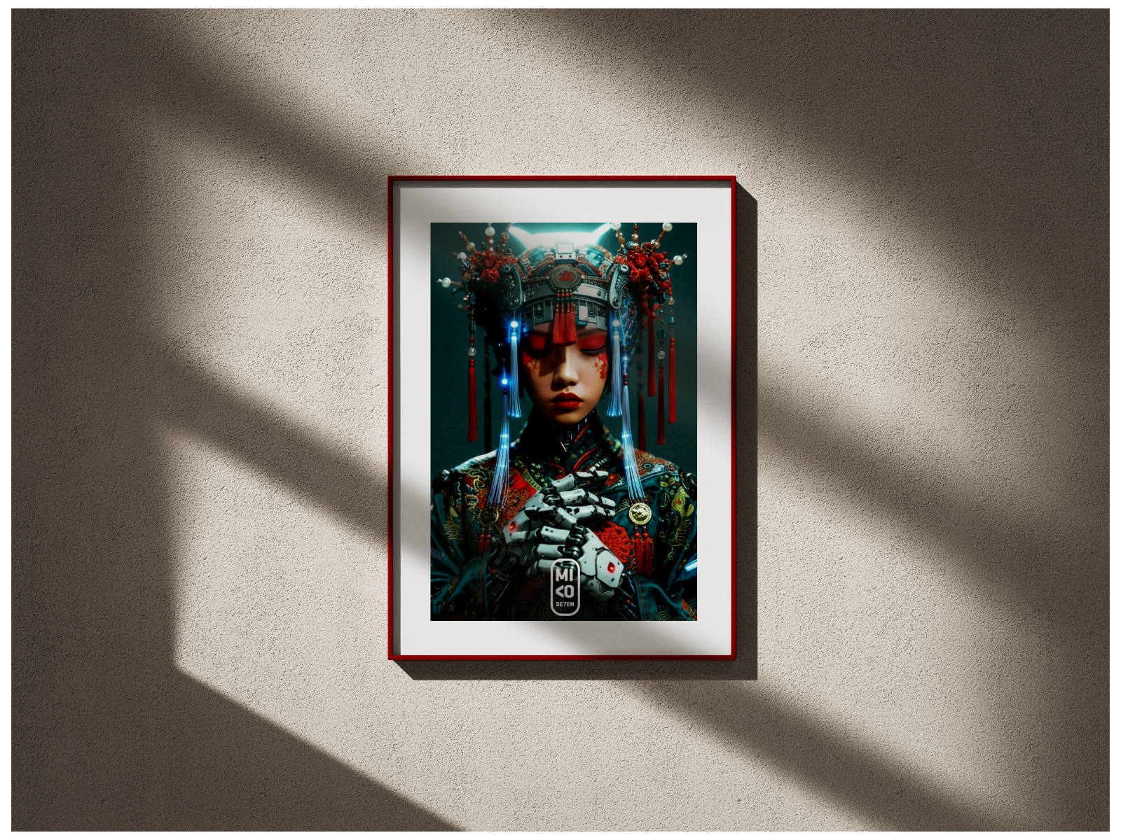 mi<o se7en — MIKO-7 Okiria, vue en situation, tirage encadré · Impression numérique · Papangue Project